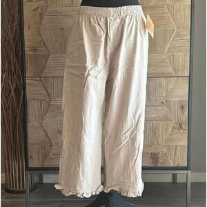 NWT B'Gauze Women's Casual Pants Size S/M Tan Beige Boho